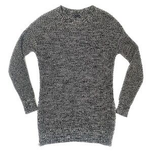 Women’s GAP Side Zip Tunic Sweater Size Small 100% Cotton Black & White Marbled